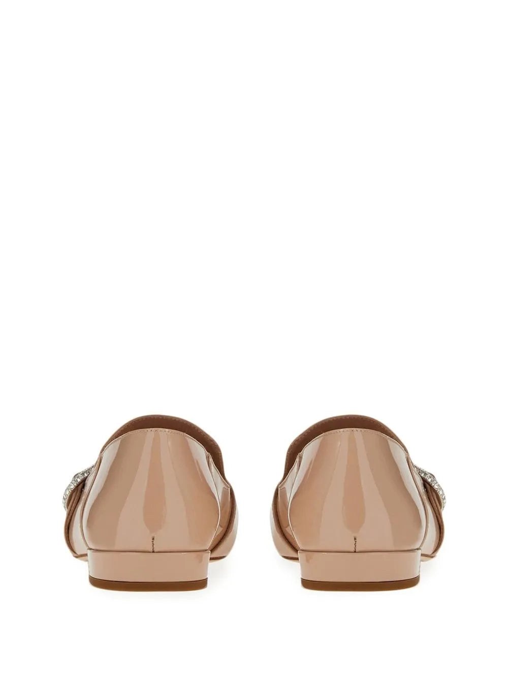 Ferragamo Vara лаковые лоферы с цепочкой Salvatore Ferragamo, бежевый/хаки — фото 3