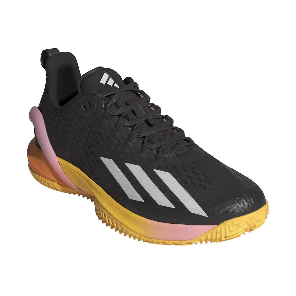 Мужские теннисные кроссовки Adidas ADIZERO CYBERSONIC CLAY, черный/розовый — фото 4
