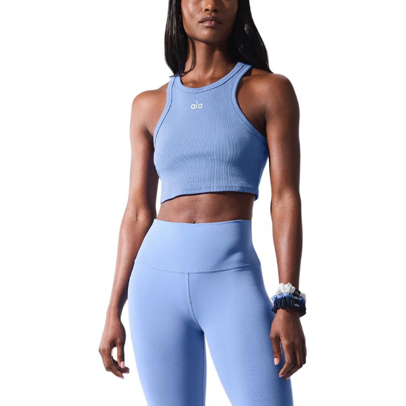 

Топ для йоги Aspire Alo Yoga, синий/белый