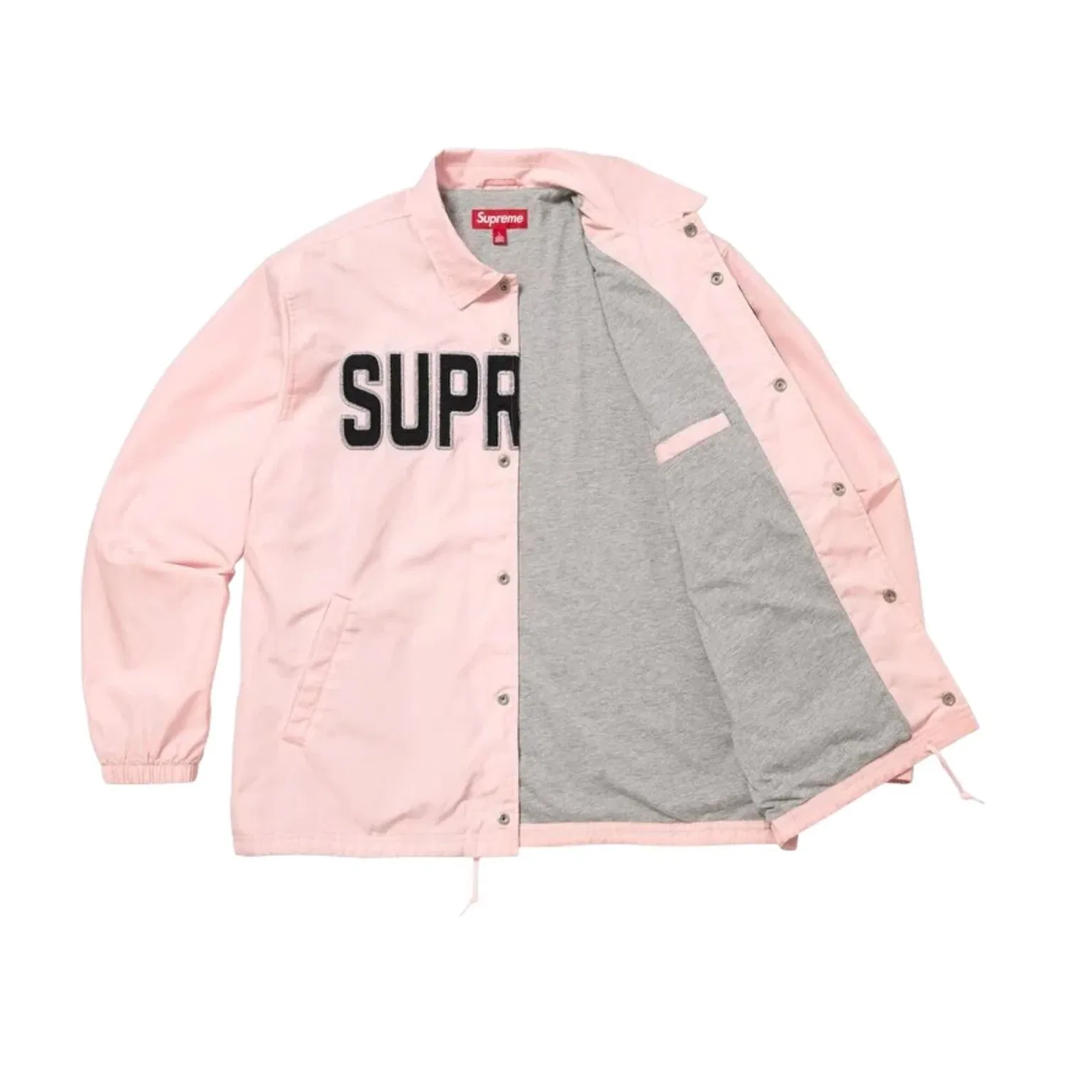 Куртка Supreme SS26 Spellout Coaches Jacket 'Pink' SUP-SS26-203-PNK, розовый — фото 2