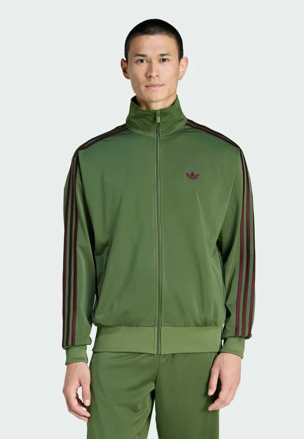 Толстовка firebird tt на молнии Adidas Originals, Focus Olive/Maroon