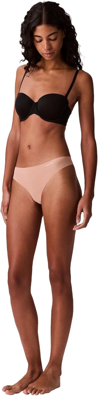 Женские бесшовные трусики-стринги Calvin Klein Invisibles, 3 шт., Light Caramel 3 Pack — фото 2