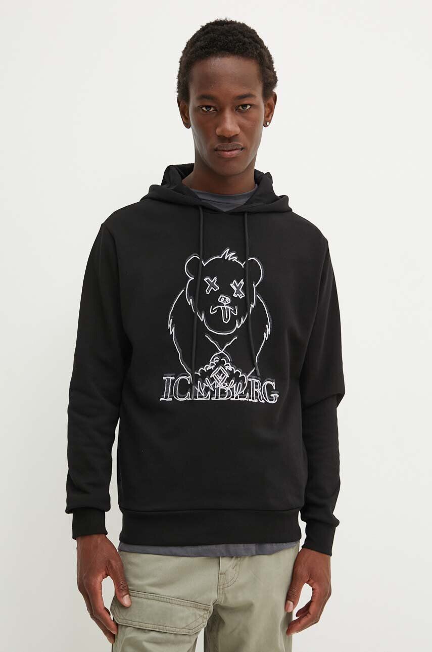 

Хлопковая толстовка Iceberg, черный