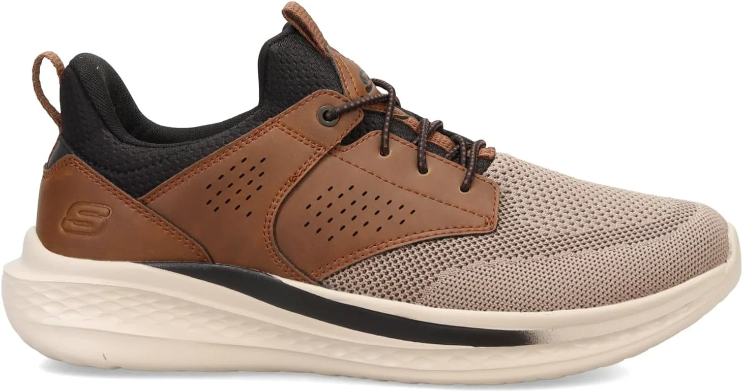Мужские кроссовки Skechers Slade - вязанные с эластичным шнурком Breyer, коричневый — фото 3