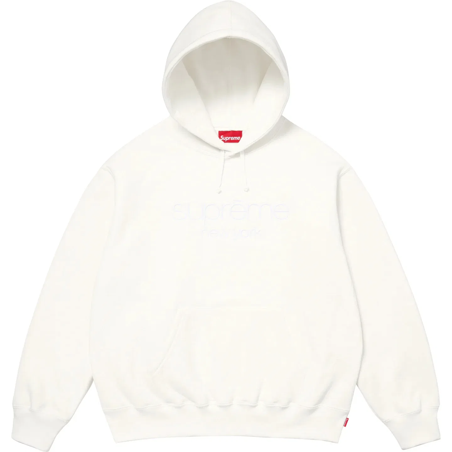 Толстовка с капюшоном классический логотип SS26 WEEK3 унисекс Supreme, White
