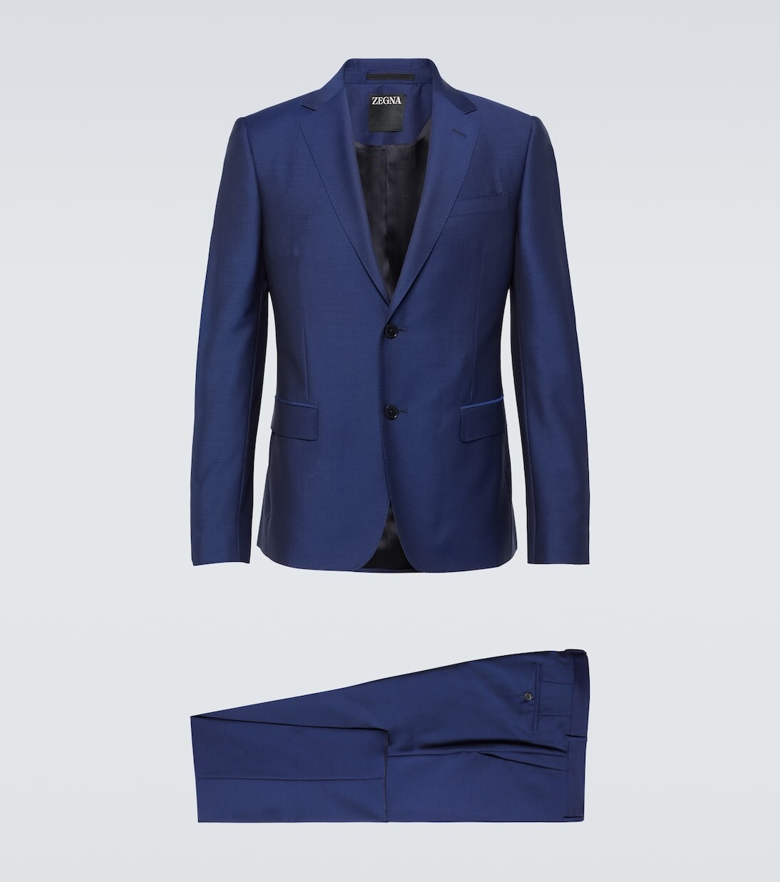 

Костюм из шерсти и мохера Zegna, синий
