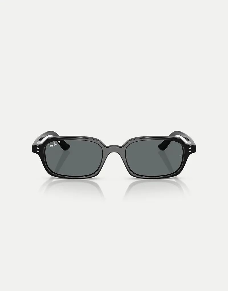 

Солнцезащитные очки Ray-Ban Zuri с прямоугольной поляризацией и серыми линзами в черном цвете