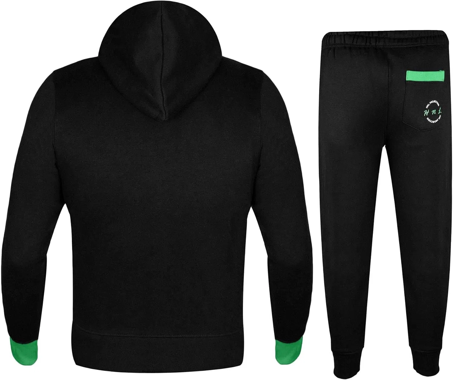 Детский спортивный костюм с капюшоном A2Z 4 Kids, Black & Green — фото 2