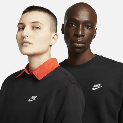 Футболка Nike Sportswear Club Fleece, черный/белый — фото 4