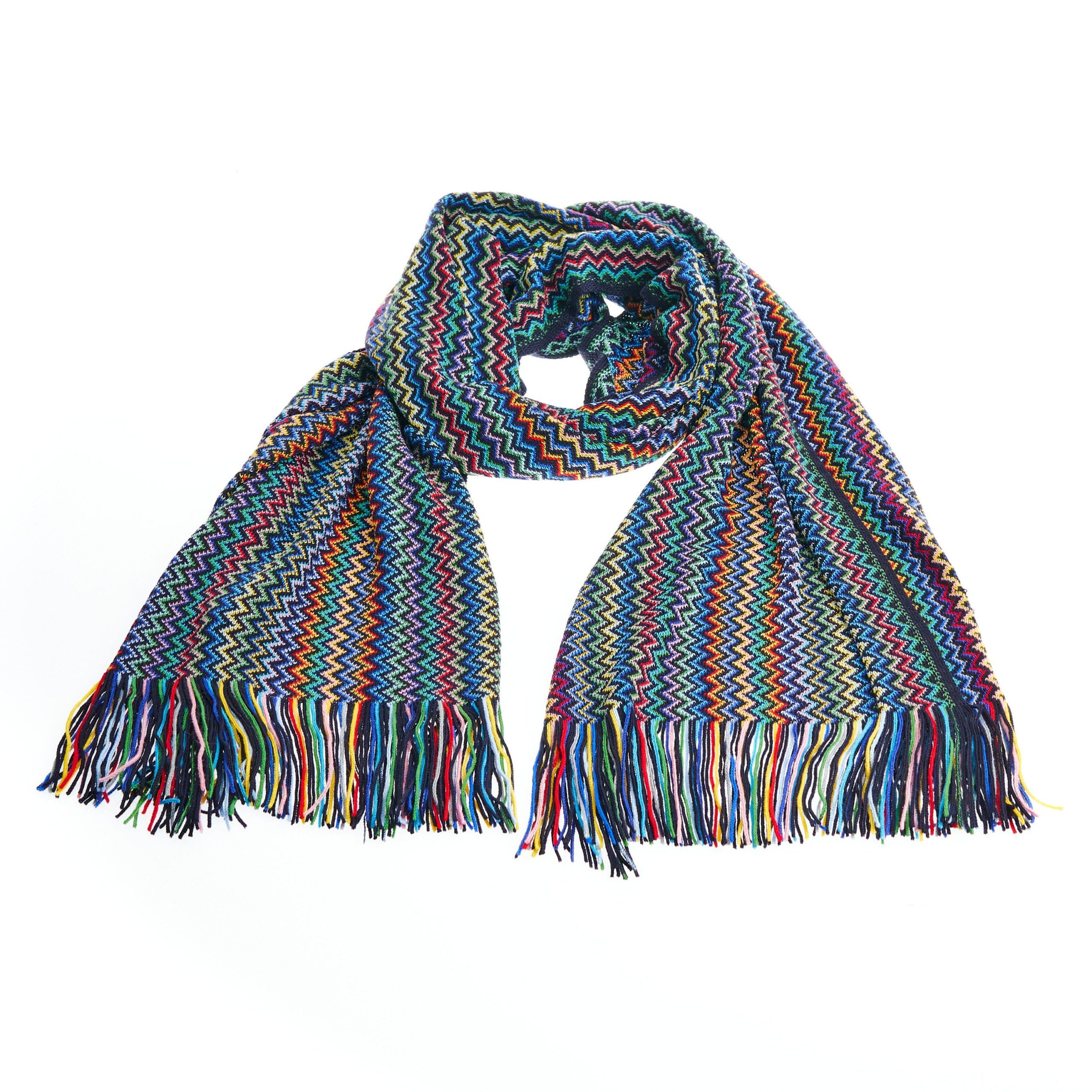 

Многоцветный шерстяной мужской шарф Missoni