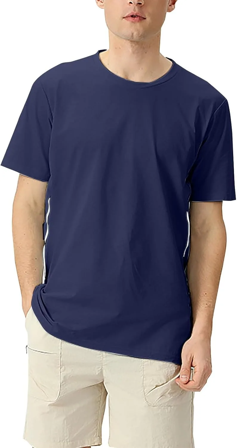 

Мужская футболка с защитой от солнца UPF 50+, тонкая и дышащая