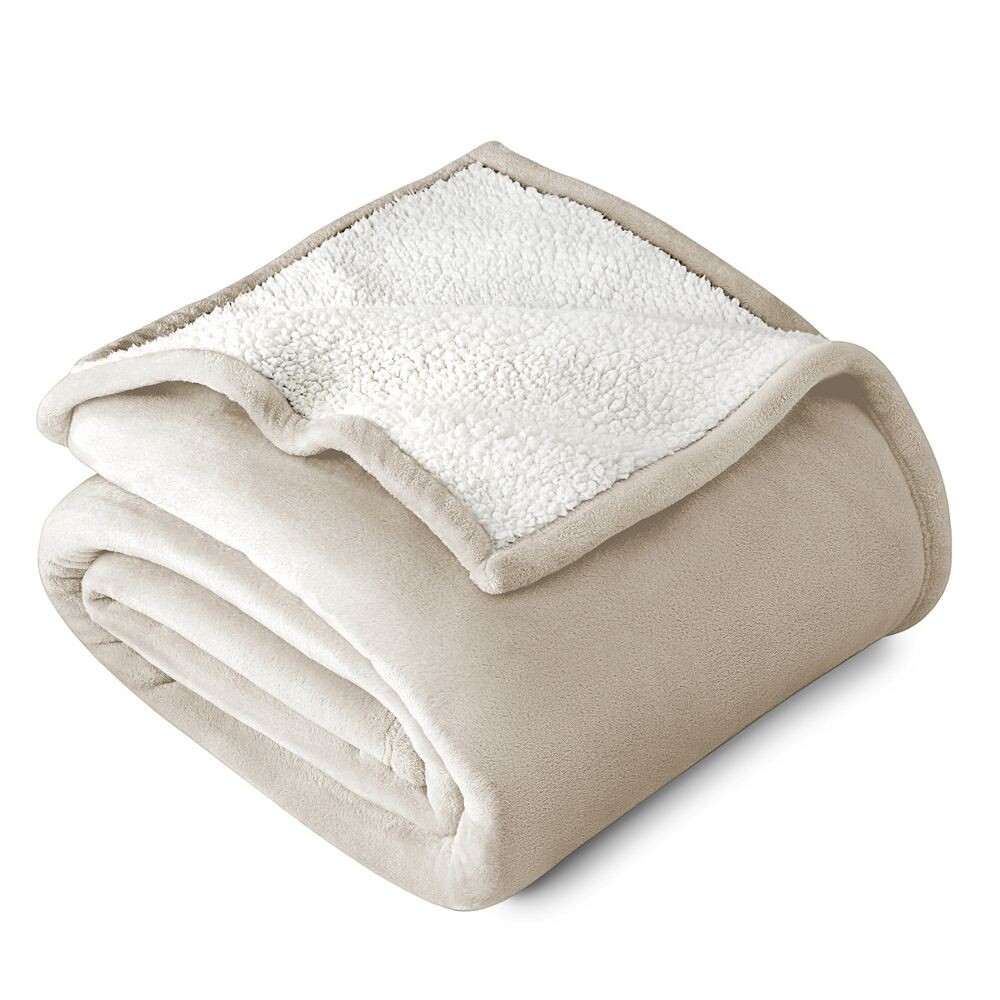 

Флисовое одеяло из шерпы Bare Home, цвет Oyster