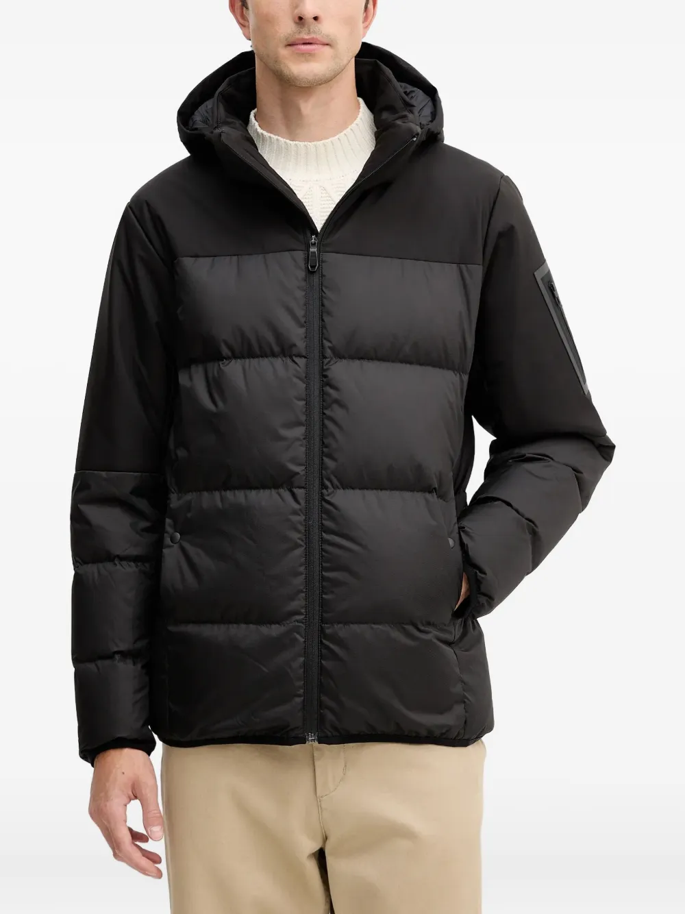 

Пуховик с капюшоном Boss, черный