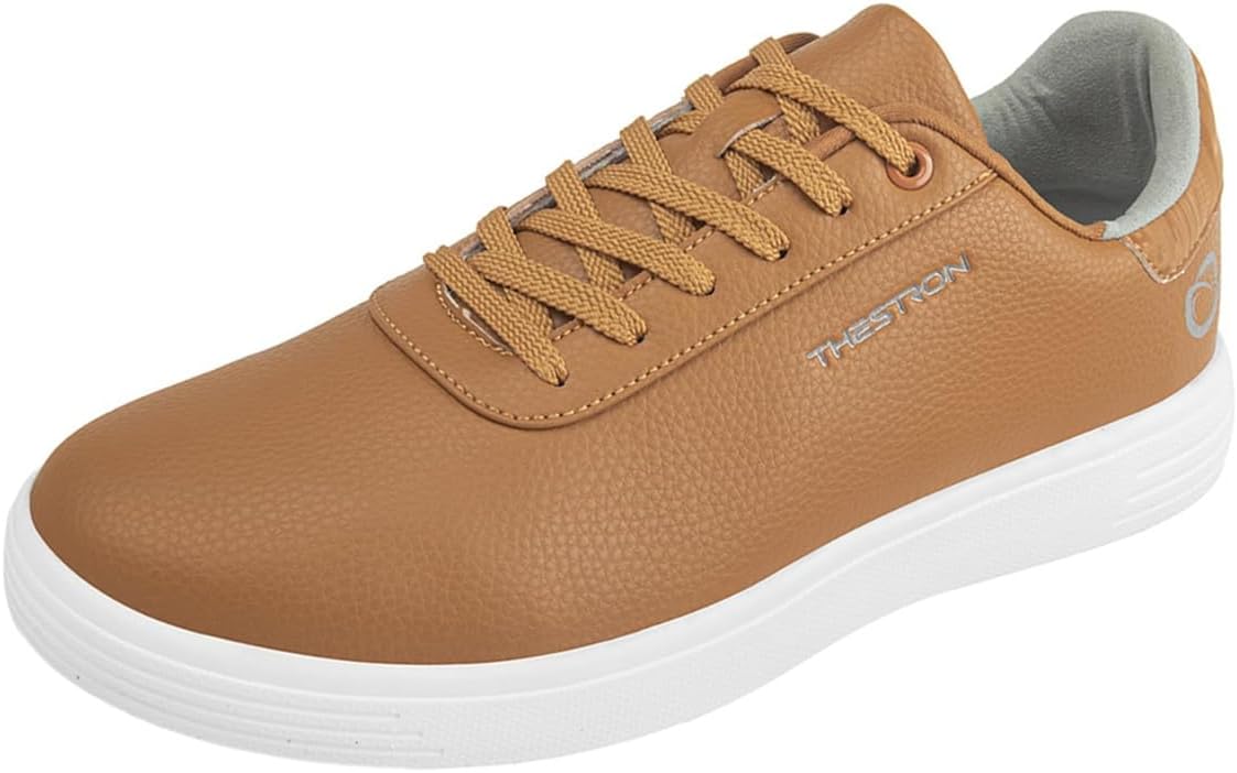 

Мужские гольф-кроссовки без шипов, противоскользящие, водоотталкивающие, для гольфа на улице, мягкая обувь для прогулки гольфистов Omcam, коричневый