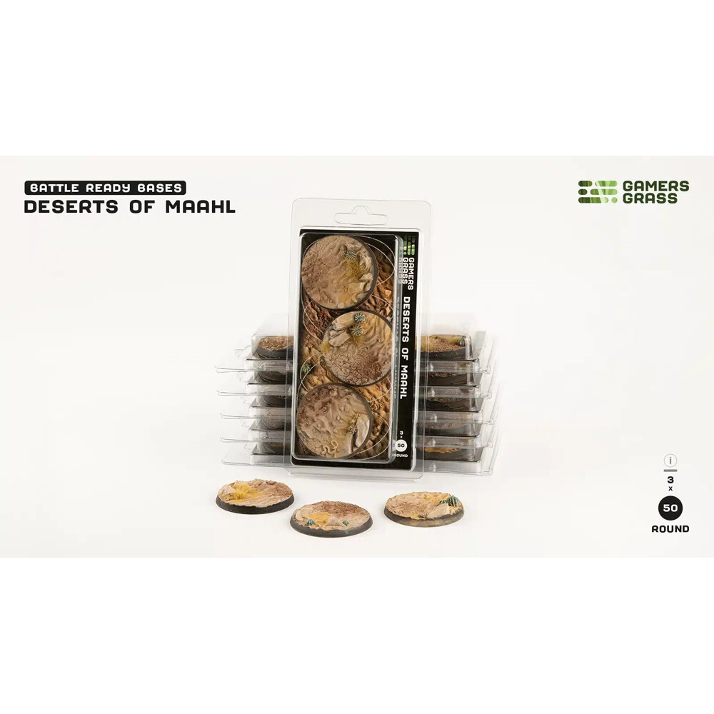 

Аксессуары Gamers Grass Battle Ready Bases: Deserts of Maahl - Round 50mm (3)