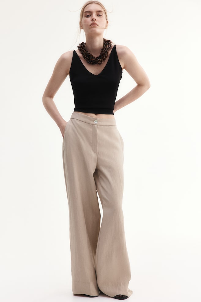 

Широкие элегантные брюки H&M, бежевый