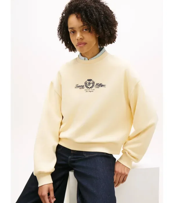 Толстовка TERRY loose fit Tommy Hilfiger, желтый — фото 4