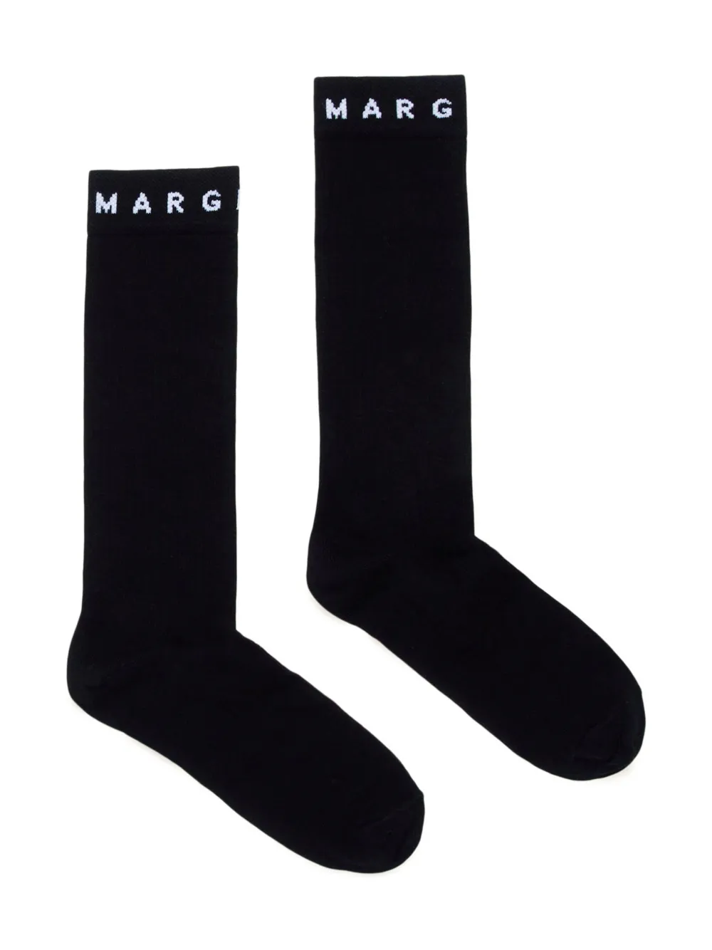 

Носки в рубчик с логотипом MM6 Maison Margiela Kids, черный