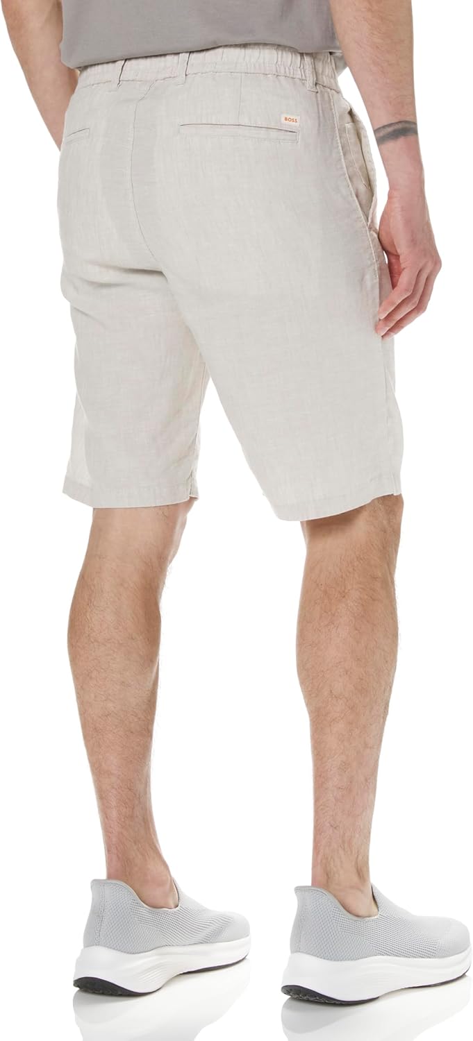 BOSS Мужские техно-твиловые зауженные чинос, Medium Stone Beige — фото 2