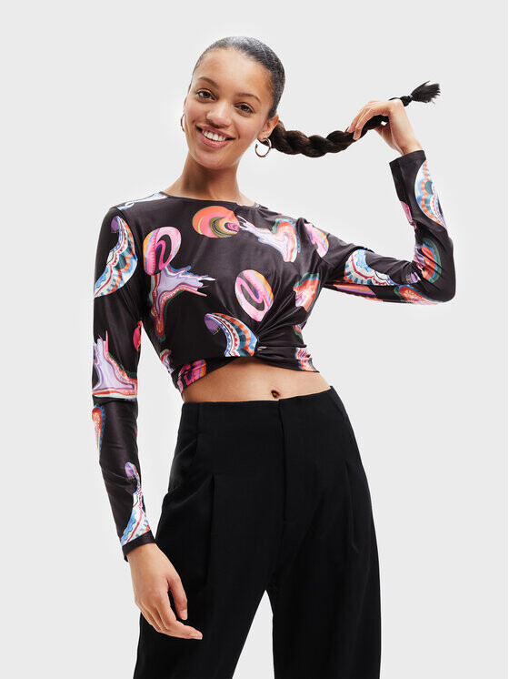 

Узкая блузка Desigual, черный