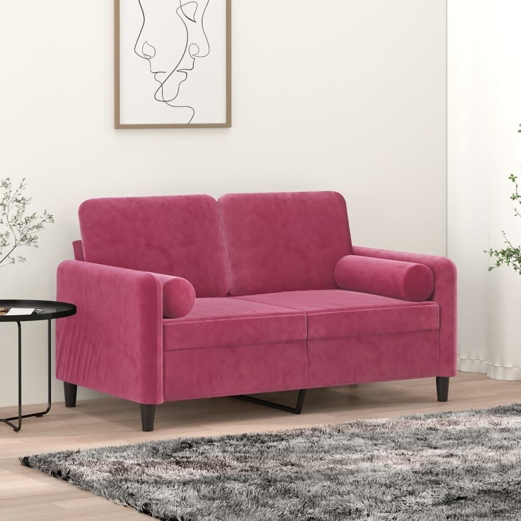 

Подушки декоративные 2 шт бордовые Ø15х50 см бархатные DKD HOME DECOR