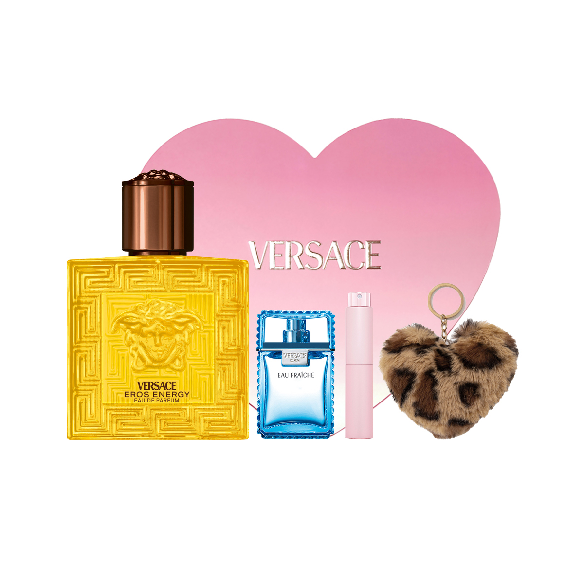 

Набор одежды с парфюмированной водой Fiery Love в форме сердца 50 мл+5 мл VERSACE