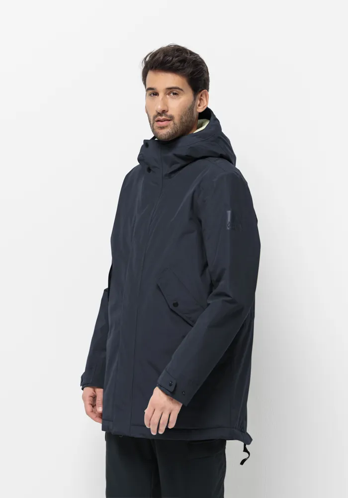 

Парка Jack Wolfskin "TALFORST PARKA M", с капюшоном, синий
