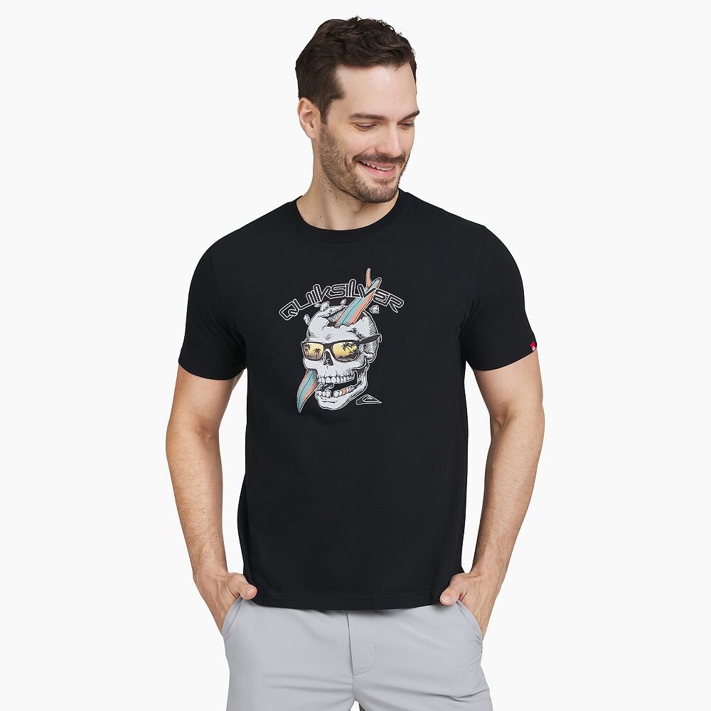 

Мужская футболка Quiksilver с рисунком, цвет Black Skull