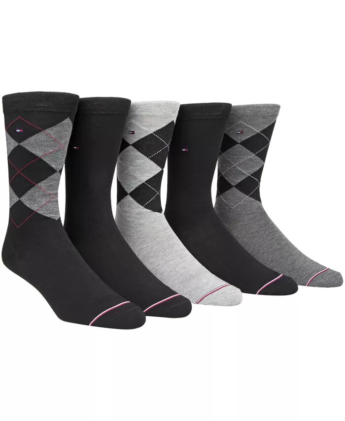 

Мужские носки Argyle Premium Crew Socks, 5 пар Tommy Hilfiger, черный