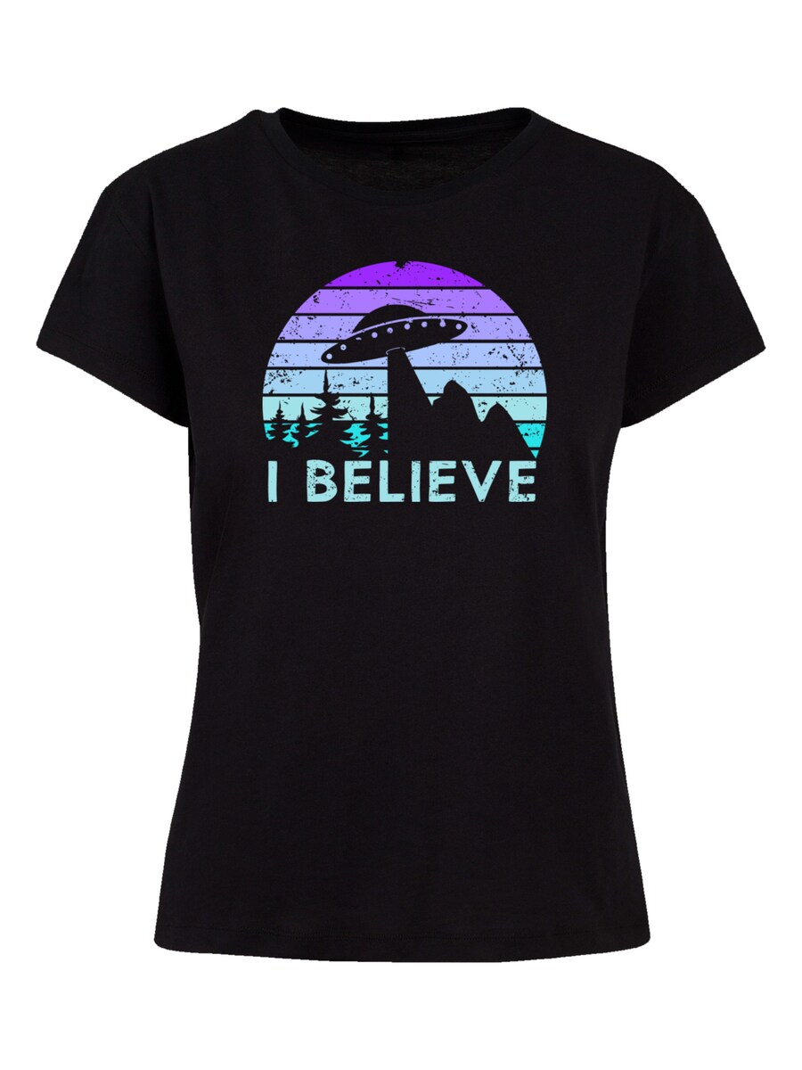 

Футболка F4NT4STIC I Believe UFO Alien Raumschiff Retro, Black