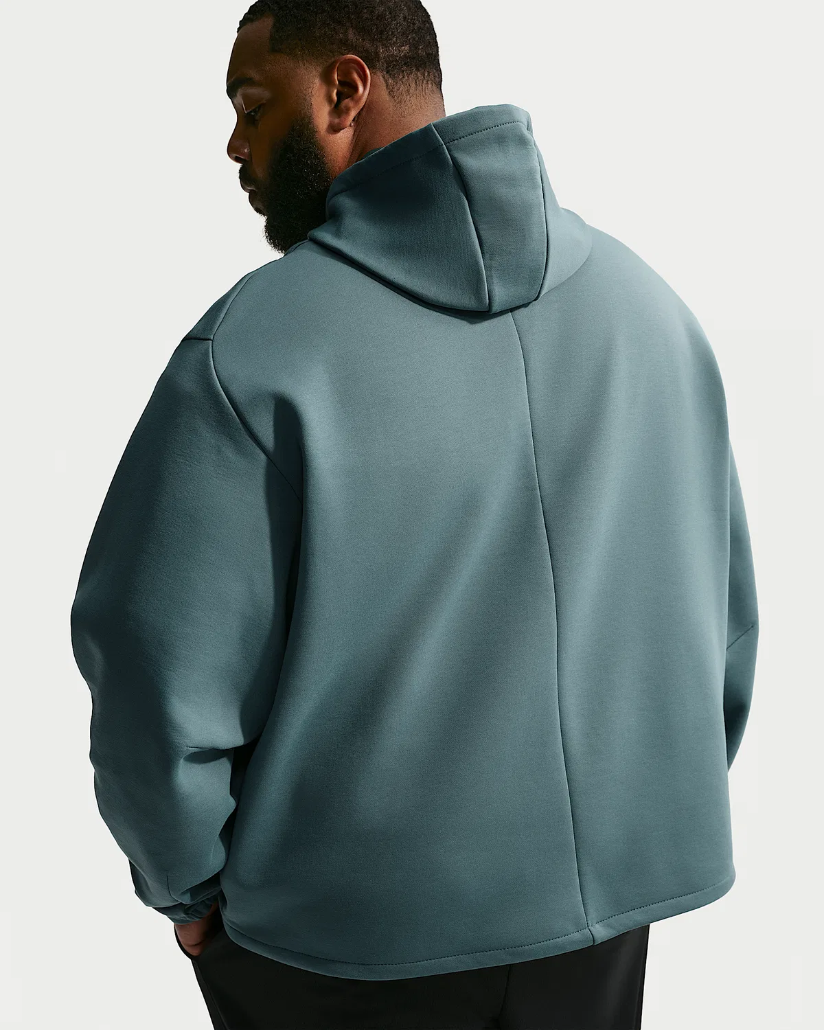 Мужская баскетбольная худи-пуловер Kobe из флиса Dri-FIT, Mineral Slate/White — фото 2