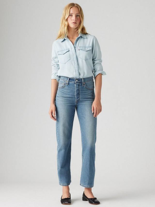 

Прямые джинсы в обтяжку Levi's, синий