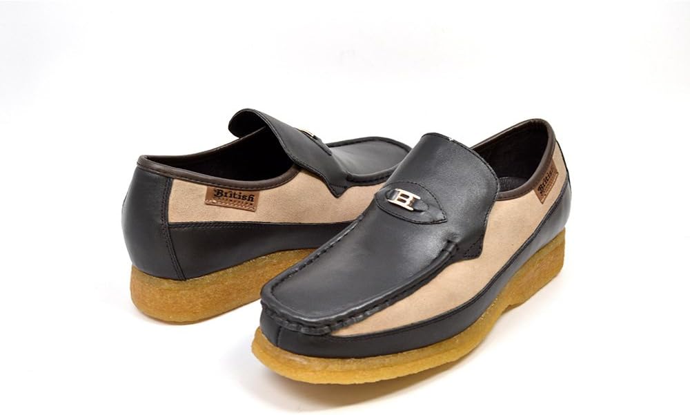 

British Collection Power 1 Leather Slip On Shoes [777-20 - 777-24], коричневый