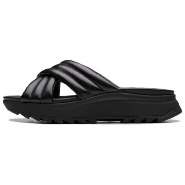 Шлепанцы женские черные Clarks