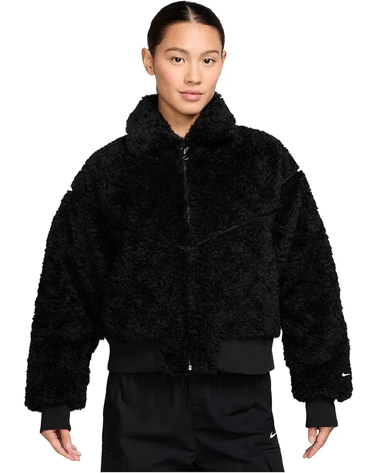 Куртка Nike Sportswear Essential Fur Bomber Jacket, Black/Sail