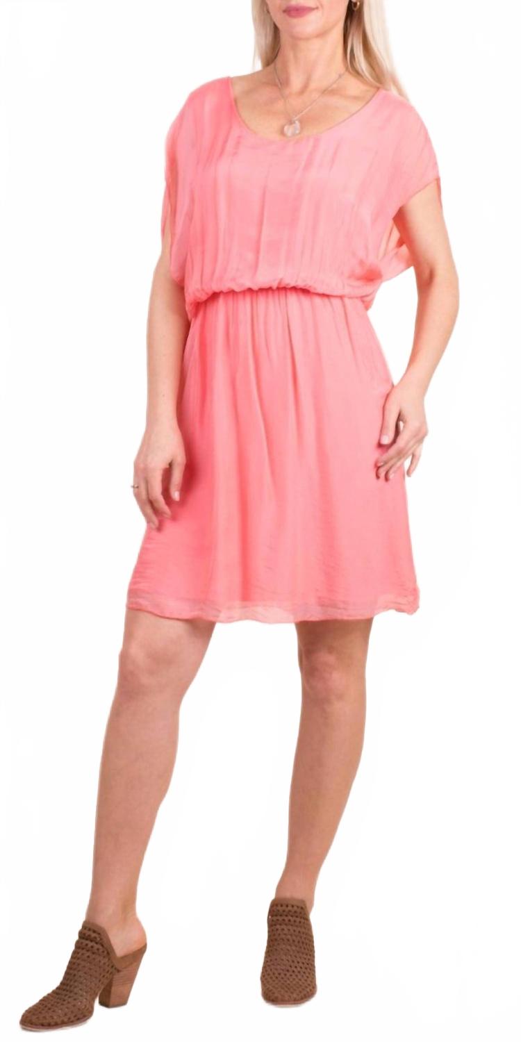 

GIGI MODA Шелковое мини-платье Lodi кораллового цвета