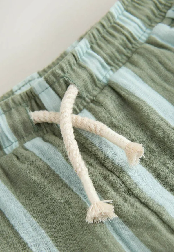 Текстурированные брюки на резинке Next, Sage Green Striped — фото 2