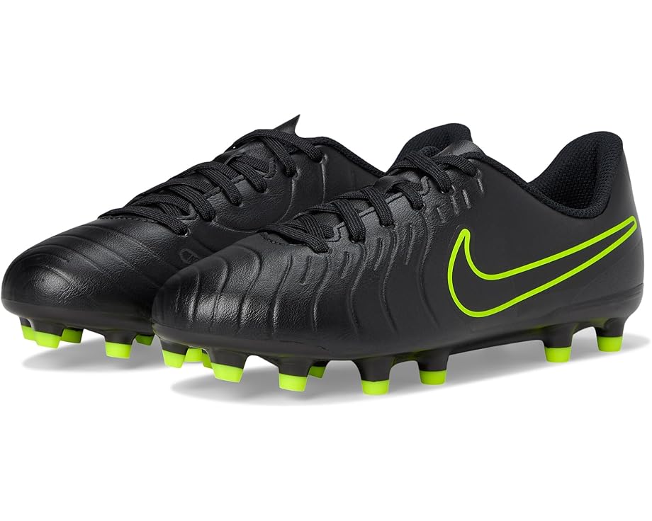 

Кроссовки Nike Kids Jr. Tiempo Legend 10 Club Multi-ground Low-top Soccer Cleats, цвет Black/Volt