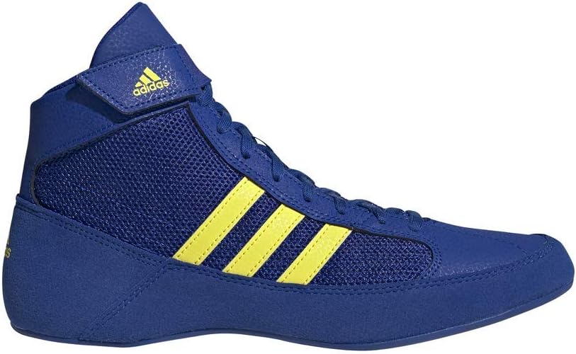 Мужские борцовские кроссовки adidas HVC 2, черный/синий/желтый — фото 2