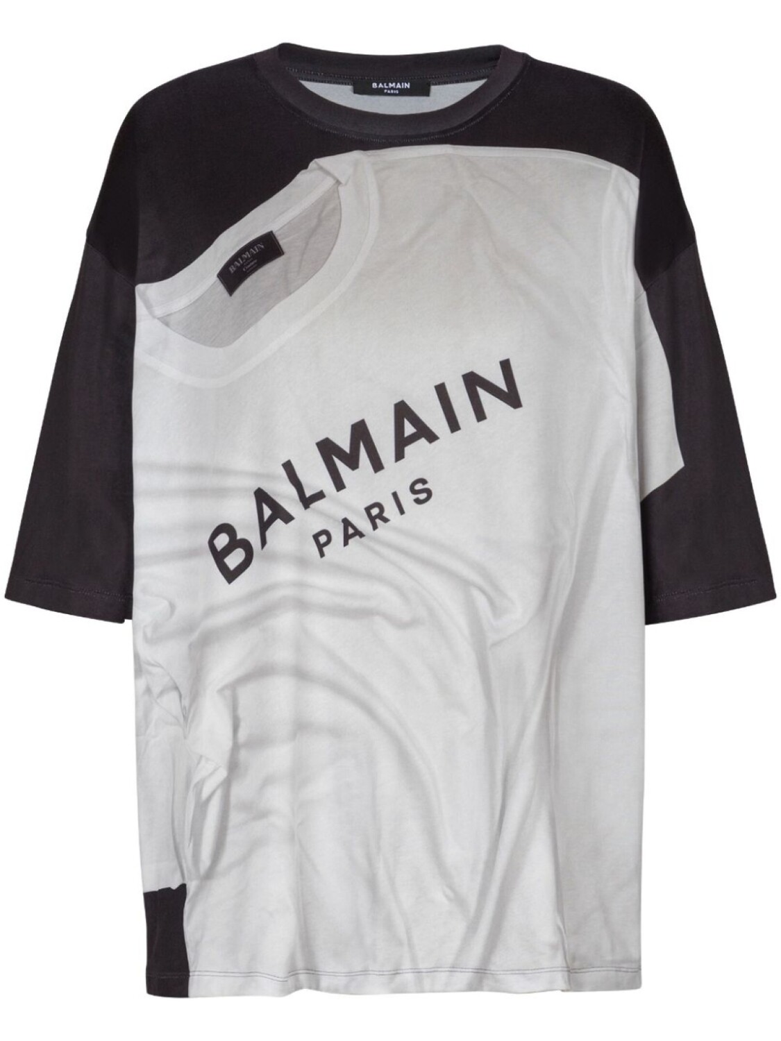 

Футболка с принтом Balmain, белый