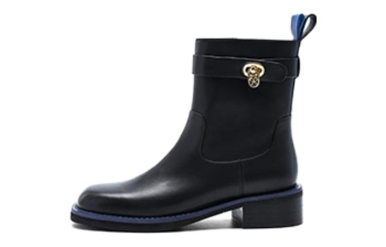 NINE WEST Ботильоны женские черно-синие 3,5 см