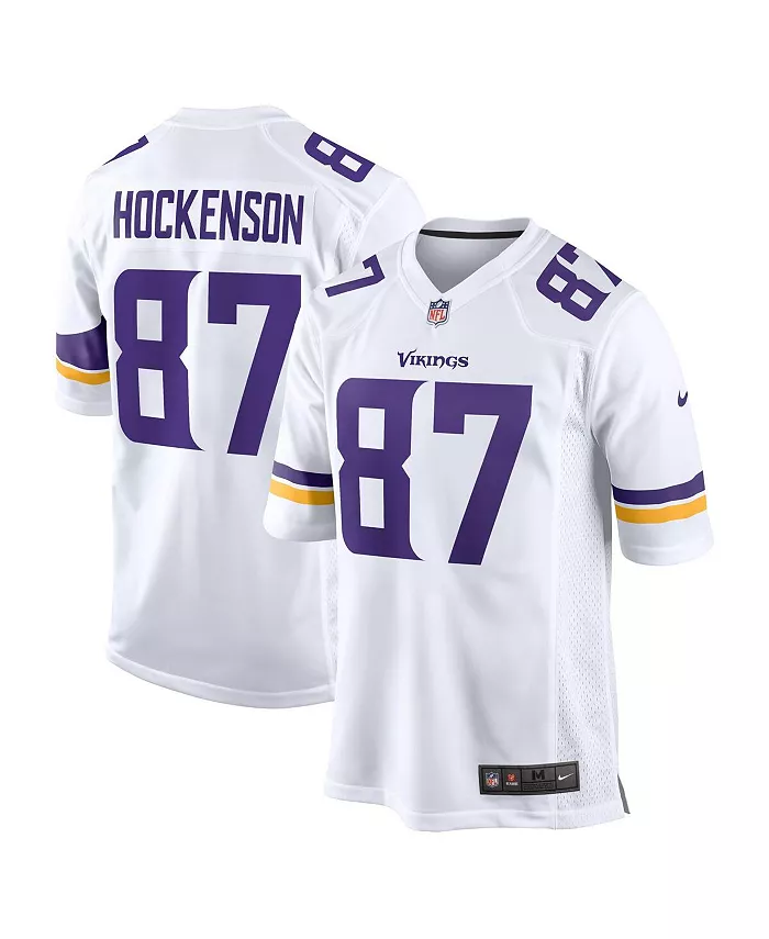 

Мужская игровая футболка T.J. Hockenson белого цвета Minnesota Vikings Nike