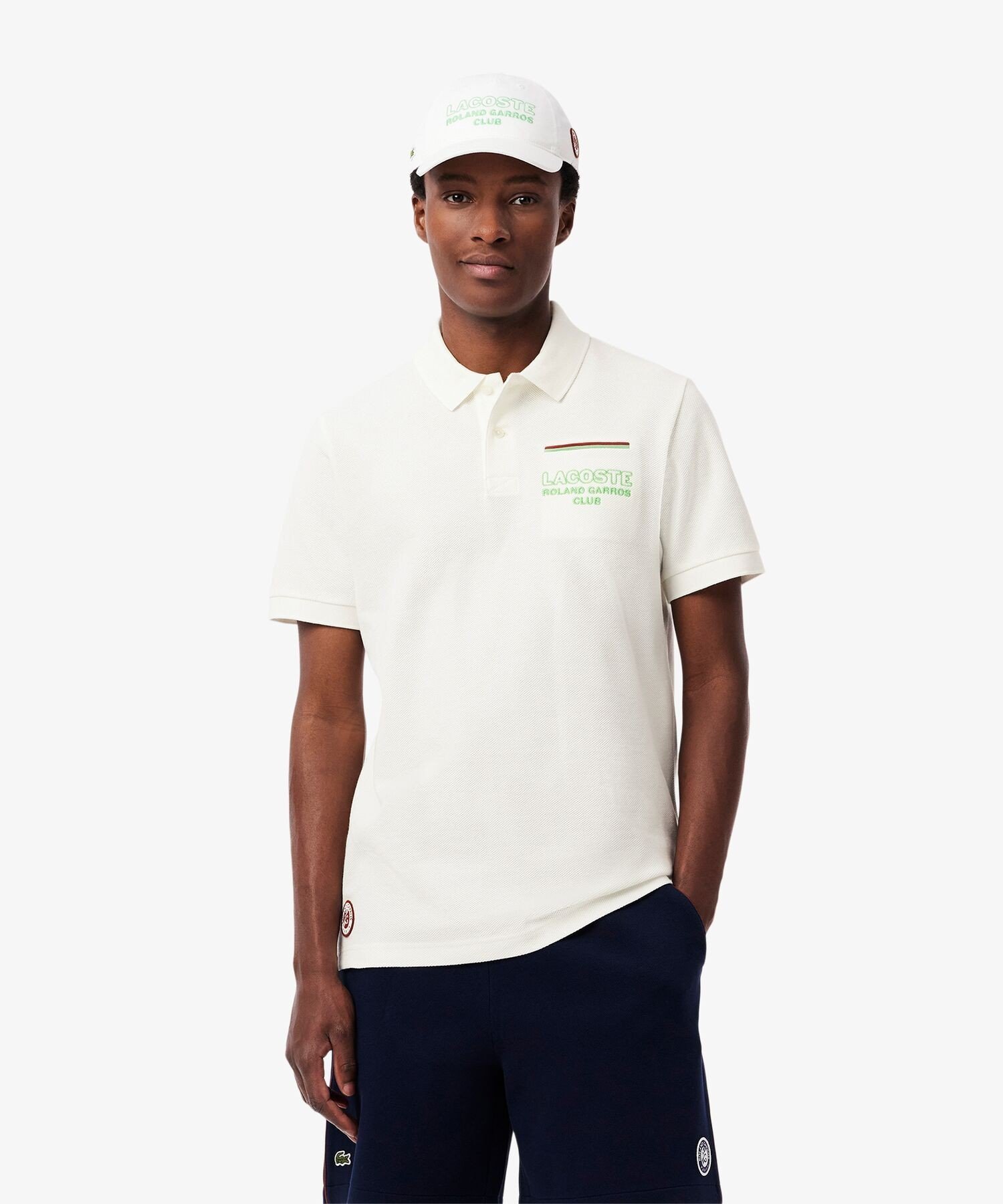 Футболка-поло с символикой Roland Garros для судей Lacoste, white