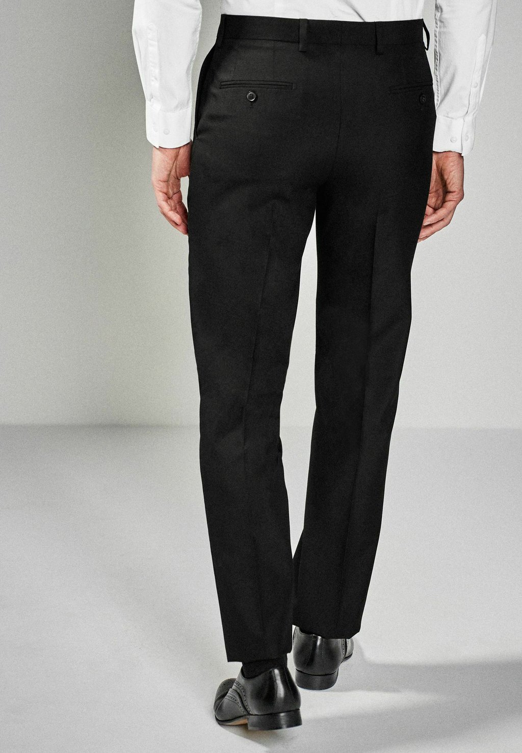 Костюмные брюки REGULAR FIT PLAIN FRONT Next, черный — фото 2