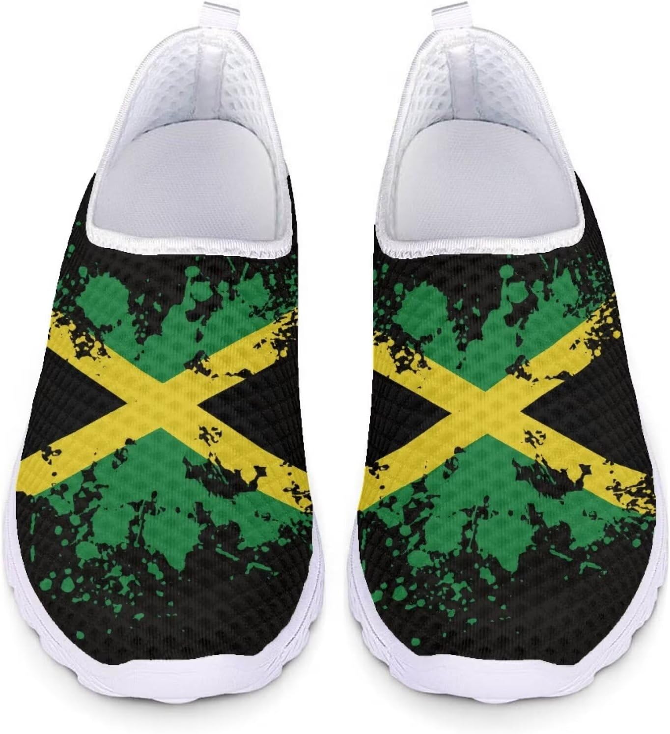 

Кроссовки для ходьбы для женщин и мужчин, спортивные кроссовки, плоская сетчатая обувь, дышащие кроссовки Xixirimido, Vintage Jamaica Flag