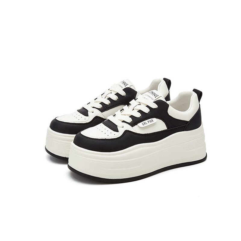 Кеды DAPHNE Skateboard Shoes Women's Low-Top, бежевый/черный — фото 3