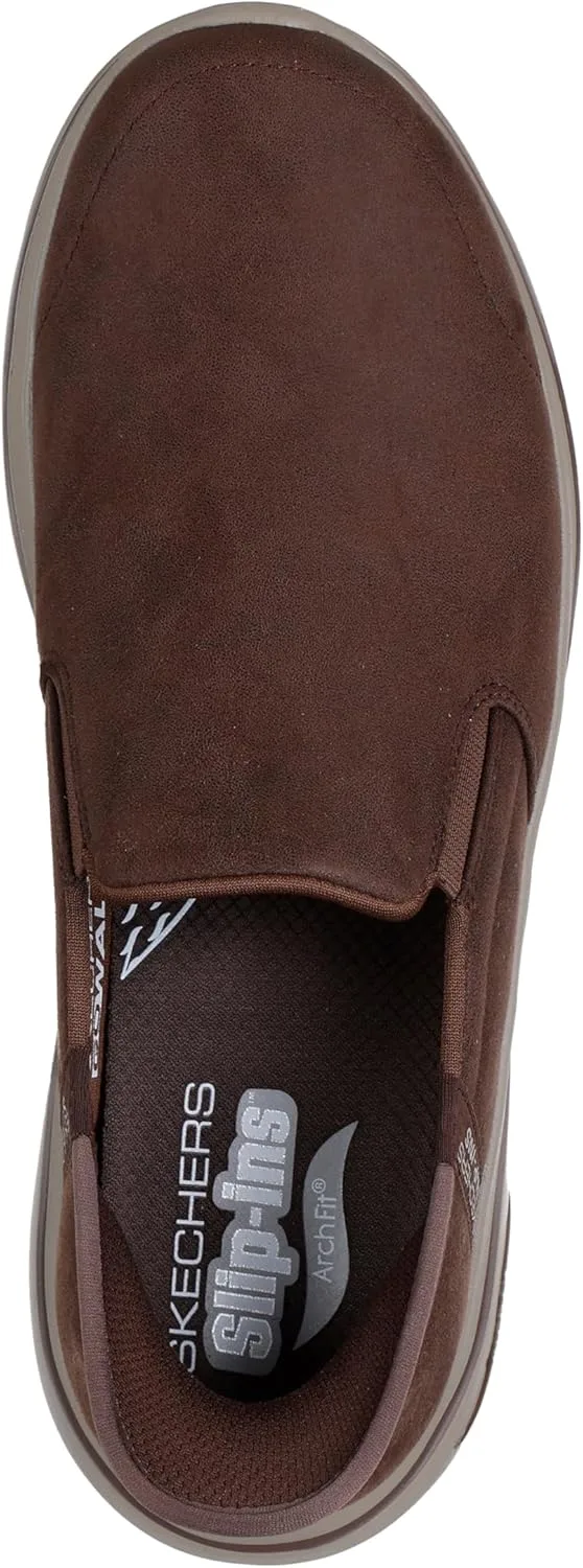 Мужские коричневые кроссовки Skechers Go Walk Arch Fit 2.0 Quest Textile — фото 3