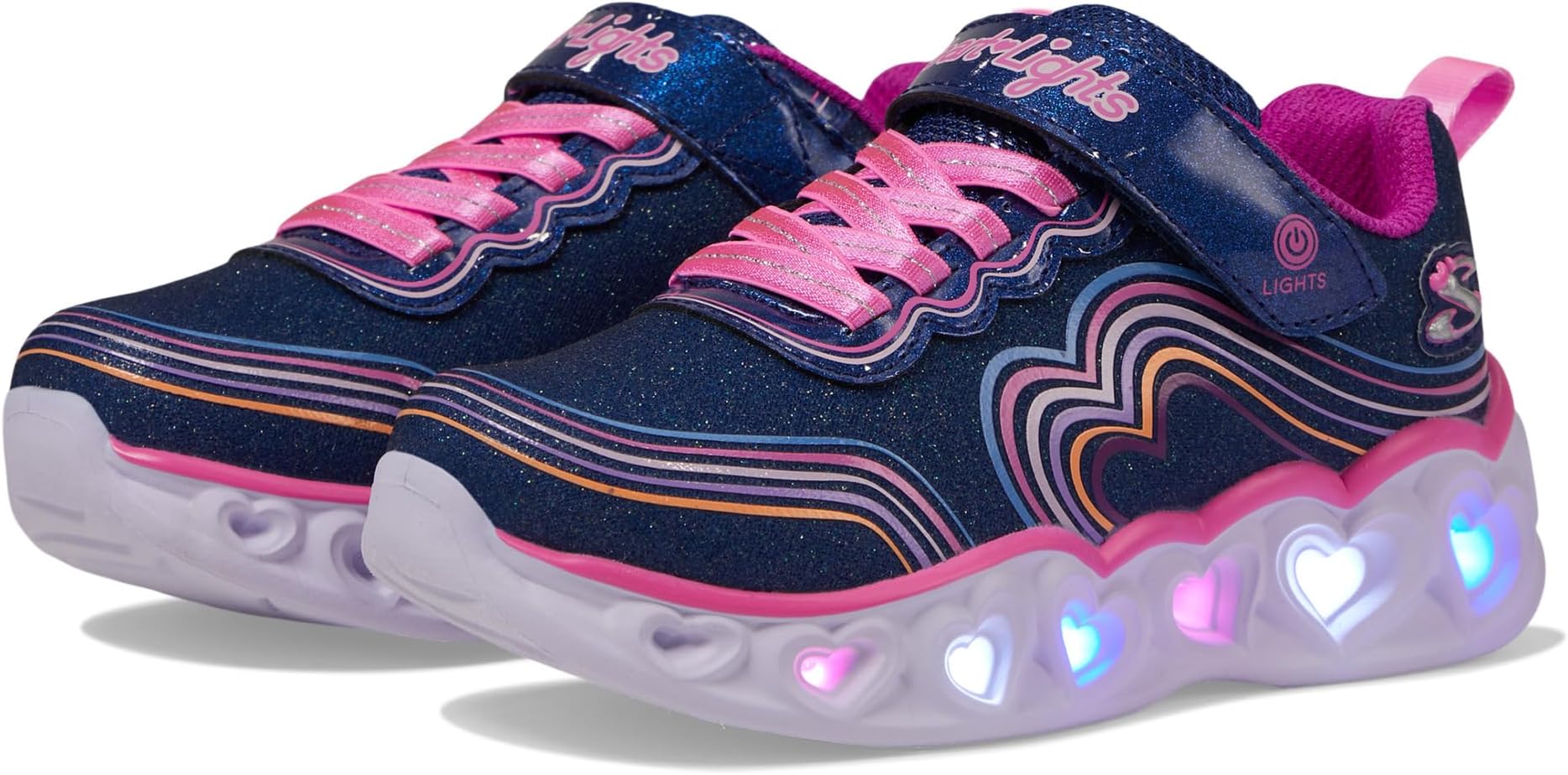 

Кроссовки SKECHERS KIDS Heart Lights - Retro Hearts 302689L, цвет Navy/Multi