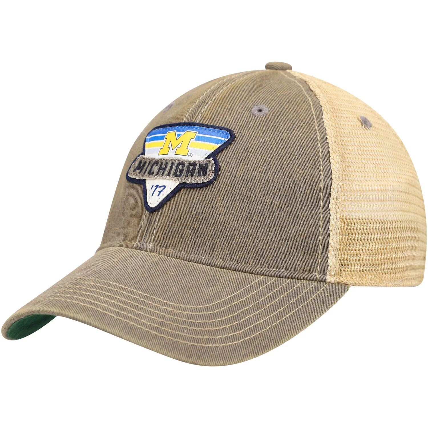 

Мужская серая кепка Michigan Wolverines Legacy Point Old Favorite Trucker Snapback