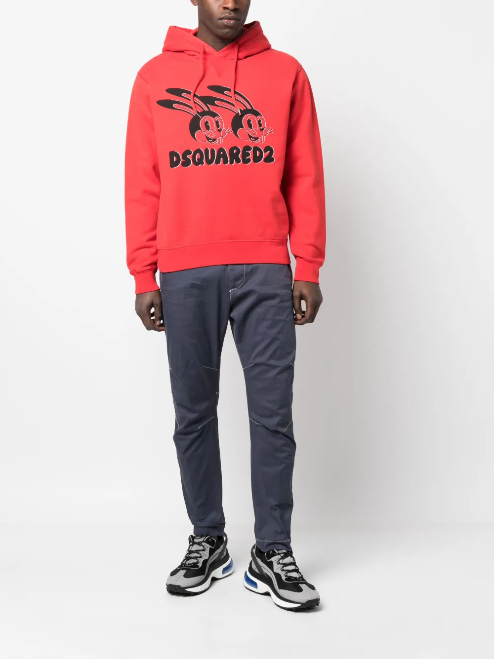 Худи с графичным принтом DSQUARED2, красный — фото 2